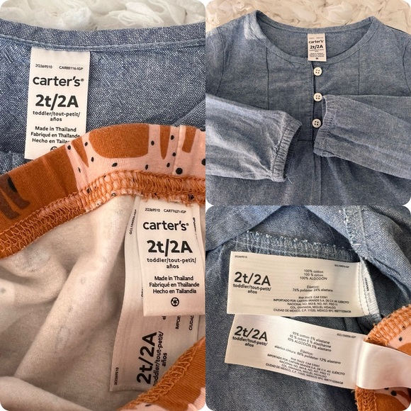 Baby & Toddler Girl Carter's 2-Piece
Chambray Top & Legging Set SIZE 2T - Picture 11 of 14
